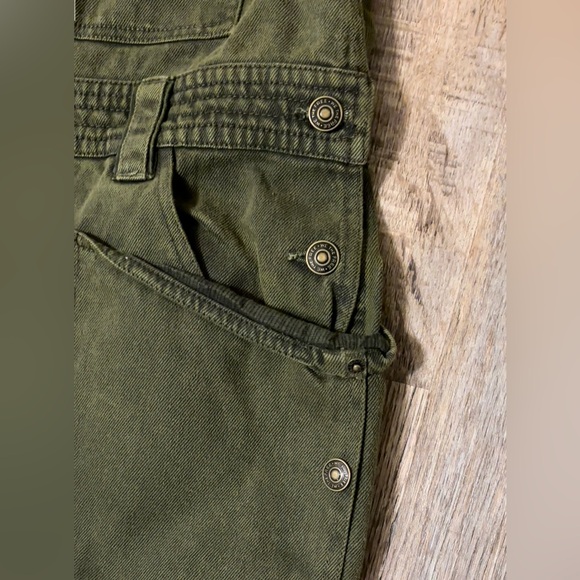 (NWOT) Free People Just In Time Overalls Olive Green Size M - Picture 8 of 14